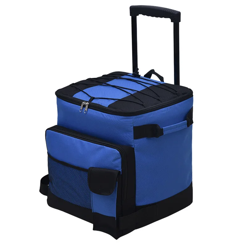 

Hot selling chian supplier high quality large capacity cooler bag picnic bag with trolley wheels