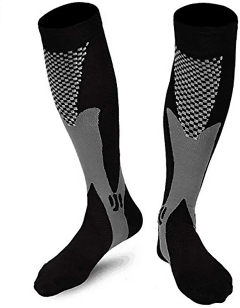 

Comfortable Fit Athletic Nursing High Compression Socks Sport for Running Travel Cycling, Black,blue,gray, pink, etc
