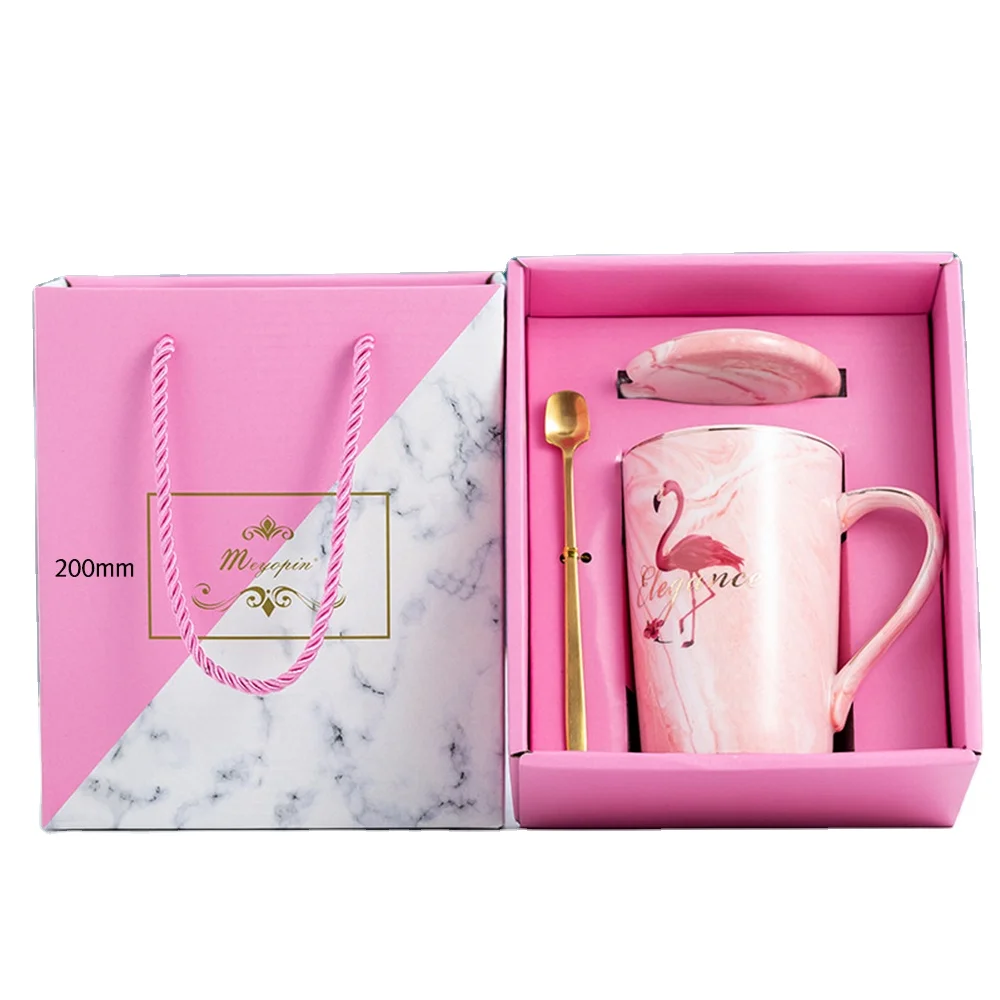

50% OFF Custom Logo Gold handle Ceramic Coffee Wedding Mr Mrs Couple Mug Gift Set, Pink/grey