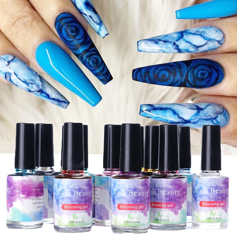 

12 Pcs/Set Watercolor Ink Blooming Gel Polish Varnish Nail Art Design Manicure Tools Accessories Beauty Nail Salon Wholesale