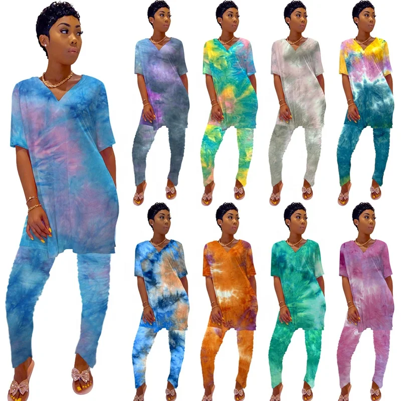 

Two Pieces Sweat Suit Women Fashion Casual Pants 2 Piece Color Skintight Sports Set For Female