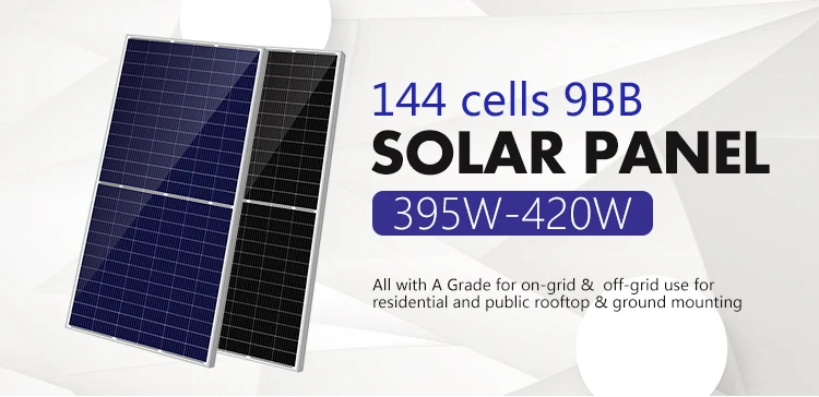 156mm*156mm Mono / Photovoltaic Cell Solar Panel 420 Watt 400W 410W
