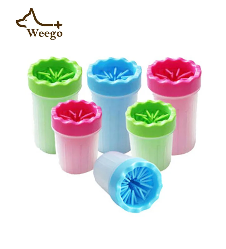 

Weego 2021 fashion cute silicone pet cleaning cat brush feet cleaner dog paw washer cup