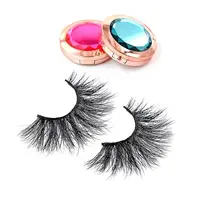 

3D670 Hitomi Best Seller Make Own Logo Private Label Custom Long 25mm Fluffy 3D Mink Real Eye Lashes