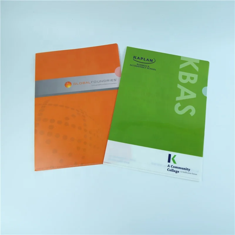 
Custom printing PP L shape file folder 