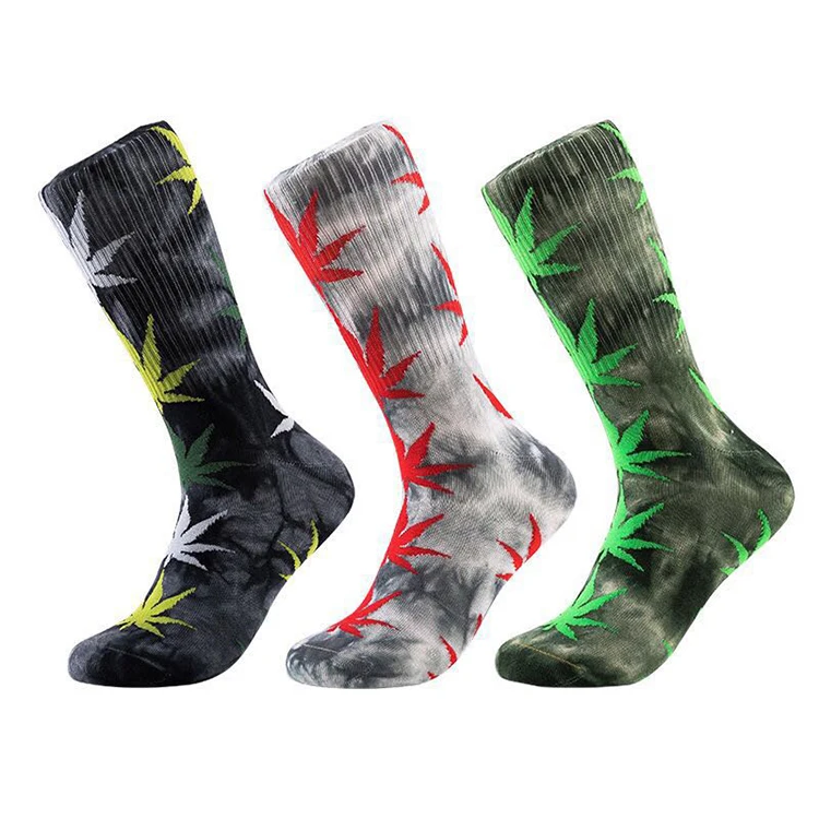

Colorful Wholesale Custom Crew Dye Men Socks Printing, Dress Weed Printed Socks, Custom color