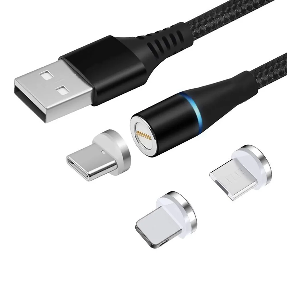 

3 in 1 White Micro USB Type C Data Sync USB Charger Cable
