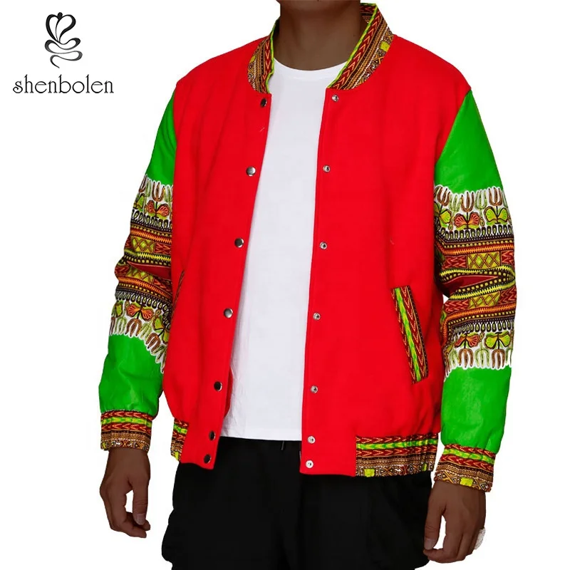 

2021 African Dashiki Luxury Print Men's Jacket High Quality Long Sleeve Menswear Coat, Shown