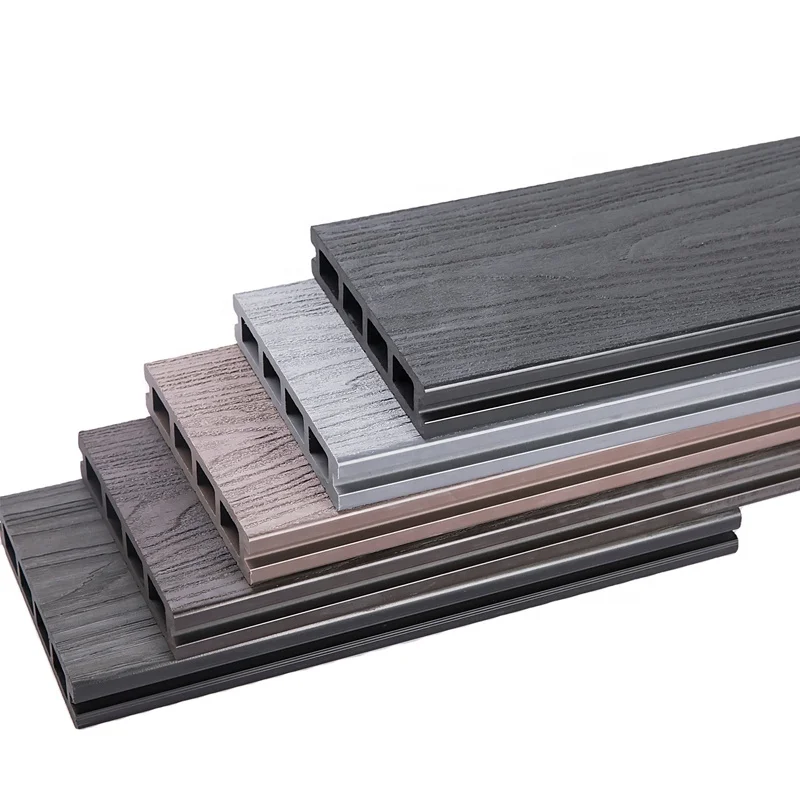Custom Interlock Outdoor WPC Decking 3D Embossing Wood Grain Composite Decking Board