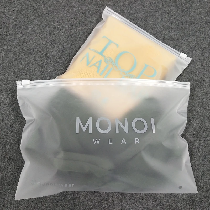 

Custom Packaging Printed Logo Self Sealing Shirt Clothes Zip Lock Clear Zip lock Plastic Zipper Frosted Clothing Bags