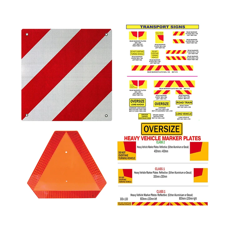 Safety Reflector Warning Sign Slow Moving Vehicle Triangle Outdoor Truck Car NEW 