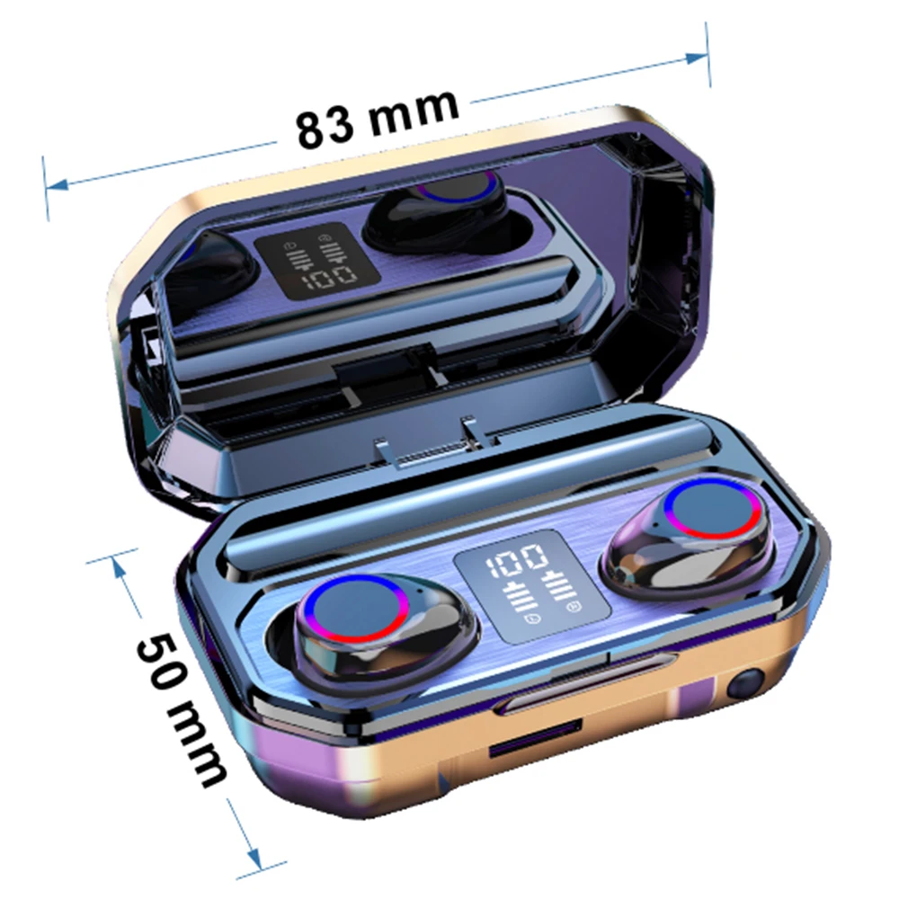 

2021 Fashion M12 Audifonos Blue tooth 5.0 Earbuds TWS Earphone 2000 mah Charging Box Wireless Headphone Gaming Headset With Mic