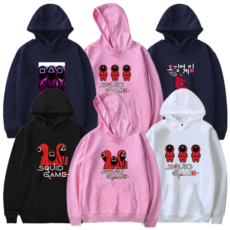 

High quality fall unisex gym pullover hoodie winter squid game graphic hoodies for men