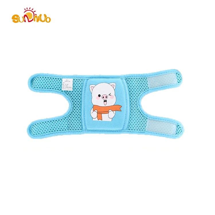 

New Design Mesh fabric Baby Toddler Elbow Protector Cartoon Animals Crawling Knee Pads, Green