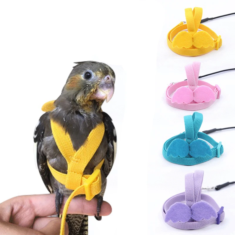 

Parrot Flying Harness Rope Super Light Flying Traction Rope Adjustable Parrot Harness Training Rope, Picture shows