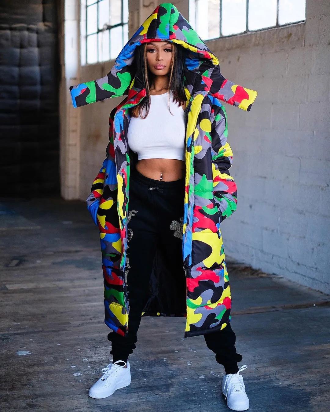 

JY03 Wholesale New Design Hooded Designer Long Plus Size Winter Coat Women