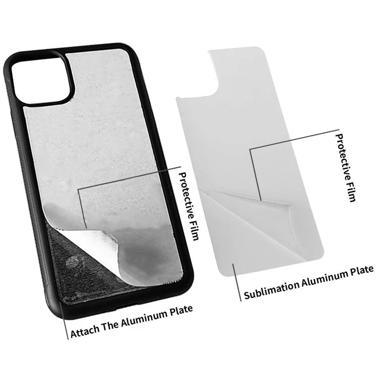 

Free sample sublimation phone cases 2d tpu pc blank phone case Print logo case cover for iPhone 11 12 back cover, Black blank