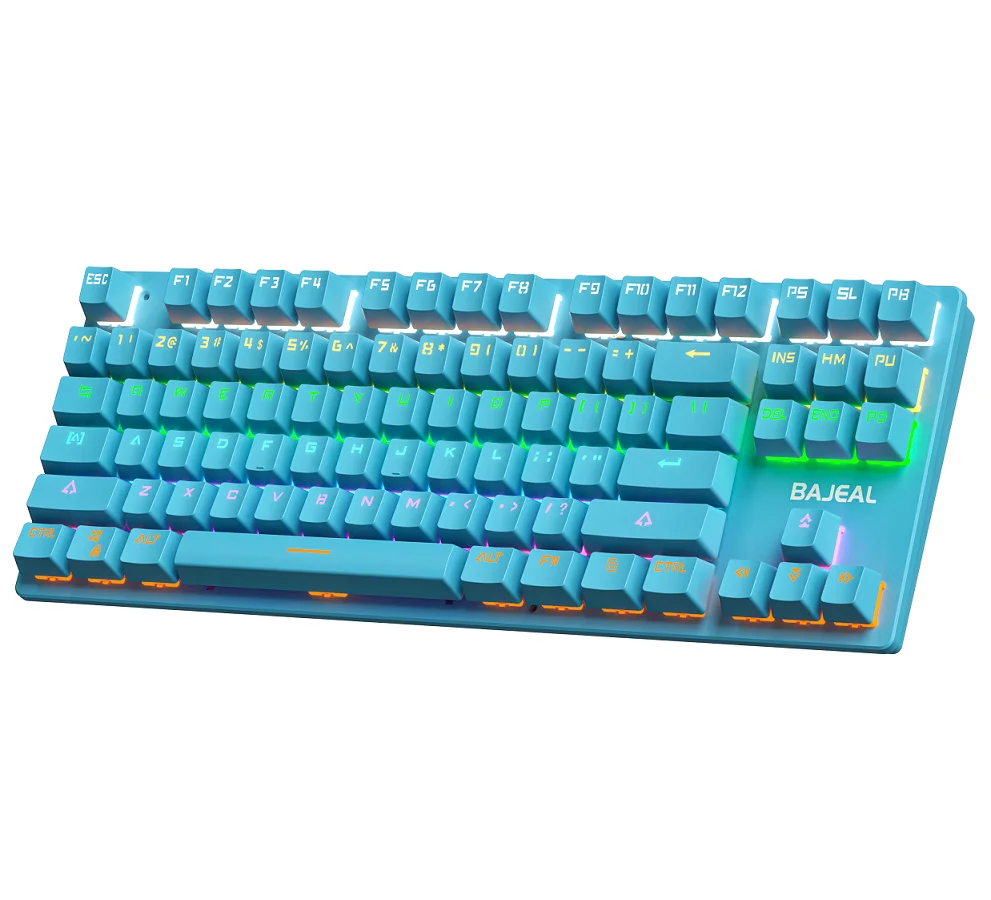 

OEM 87 Keys RGB backlit gaming mechanical keyboard Best price computer keyboard for gamer, Blue