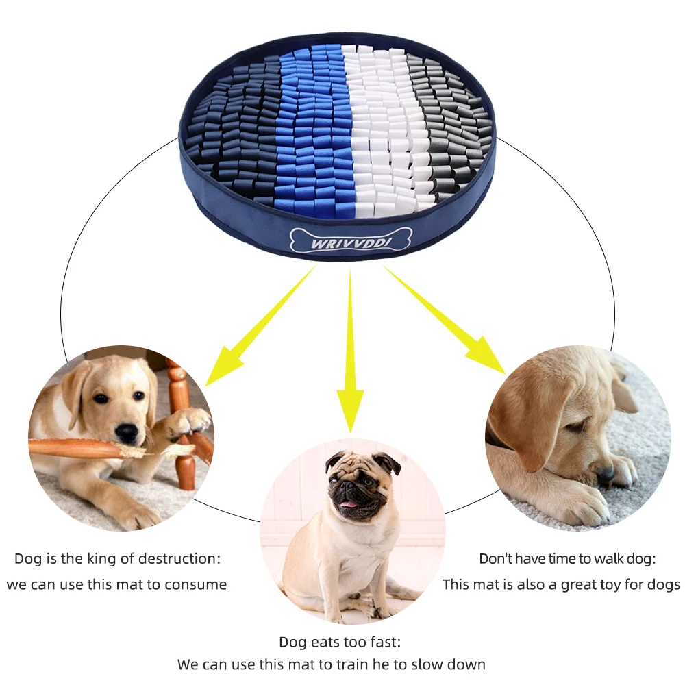 

Premium pet liberation pressure cushion dog toys dog sniff mat, Color matching blue gules brown