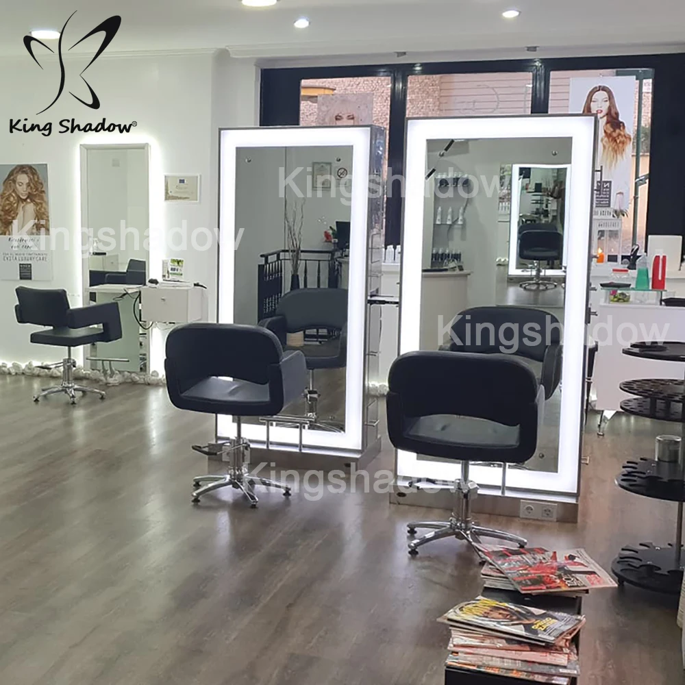 

Hair salon mirror station furniture styling station mirrors led barber shop