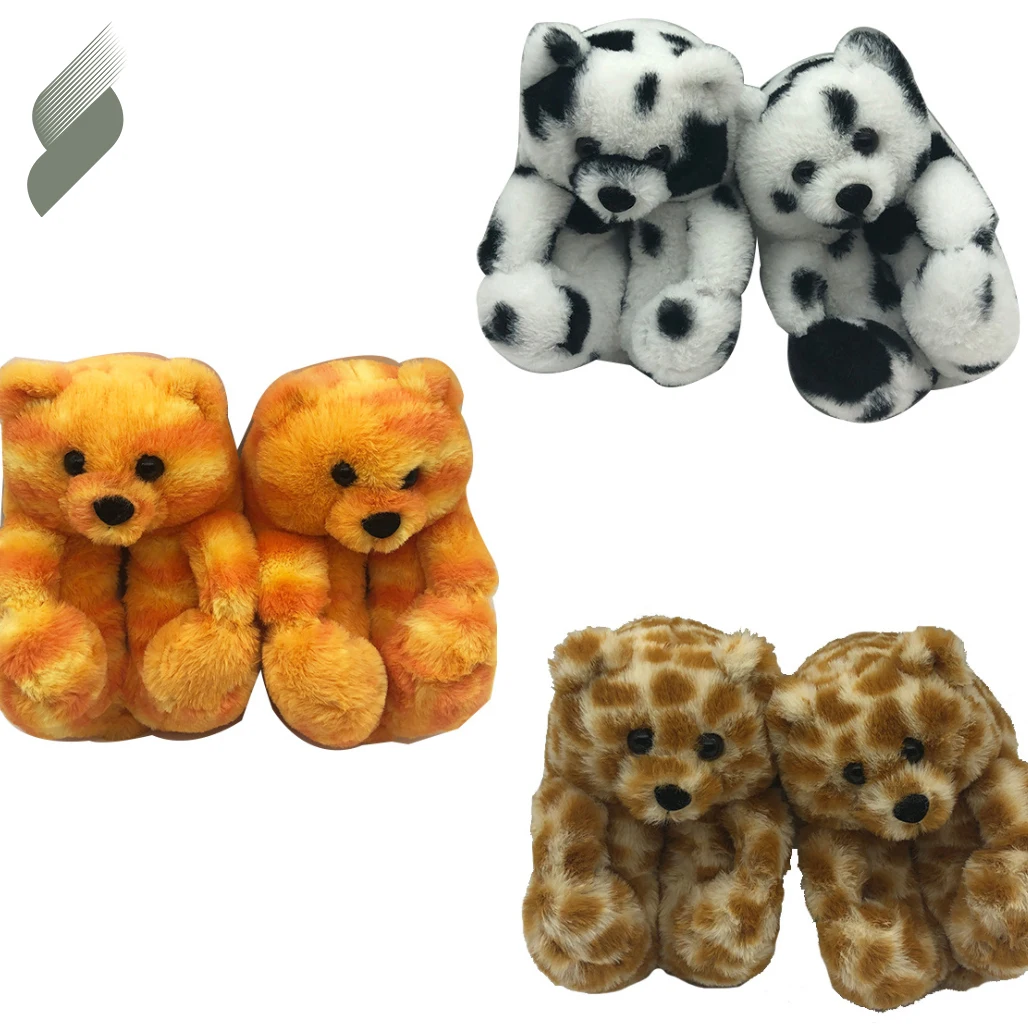 

Fabric Winter Plush plush Autumn plush Spring Kids Teddy bear slippers