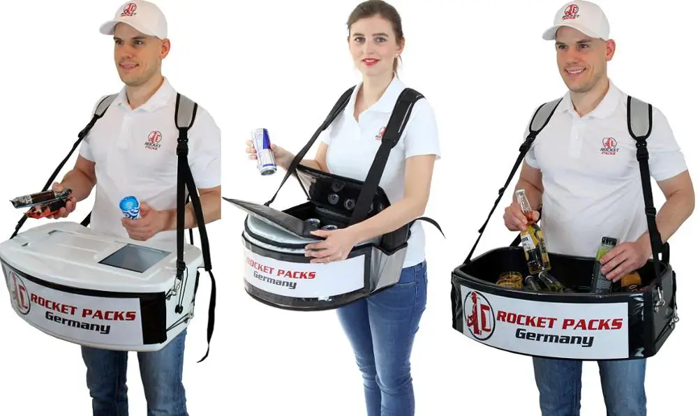
Rocketpacks portable backpack water dispenser for 19 Liter Beer Cola Coffee - vendor vending seller hawker mobile portable 