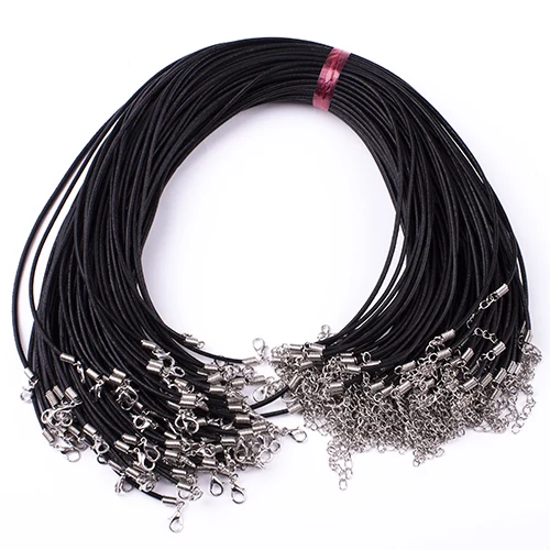 

Wholesale Necklace Rope Adjustable Length Chains Necklace For Woman And Man, Black