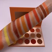 

Make your own brand wholesale orange palette 15 color private logo eyeshadow palette