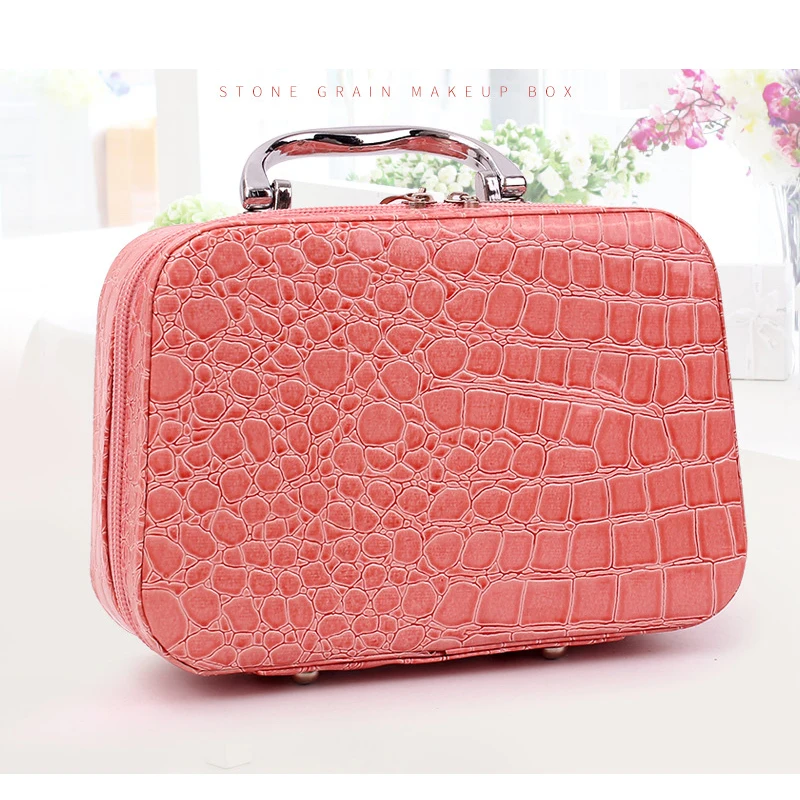 

Factory Custom logo PU leather Travel Makeup Cosmetic bag 1977955, 5colors