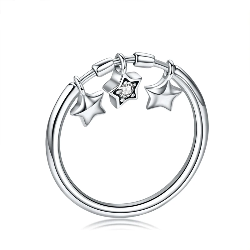 

925 Silver Jewelry Ring Mothers Day Personalized Ladies Ring Star-shaped Zircon 925 Sterling Silver Ring For Woman