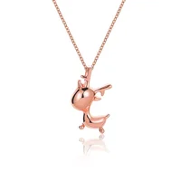 

Jiushang creative fashion simple style Christmas women rose gold animal deer pendant necklace for festival