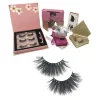 100% Real Mink Fur Lashes Strips 3D Mink Eyelash Case