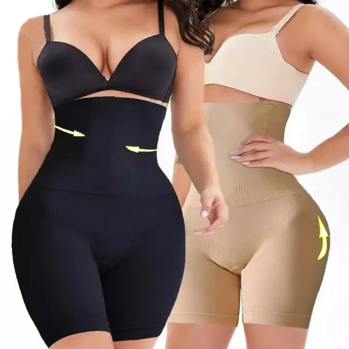 

Hexin New Design Seamless High Elasticity Tummy Control Slim Bodysuit Hip Enhancer Women Shapewear, Black, nude,brown