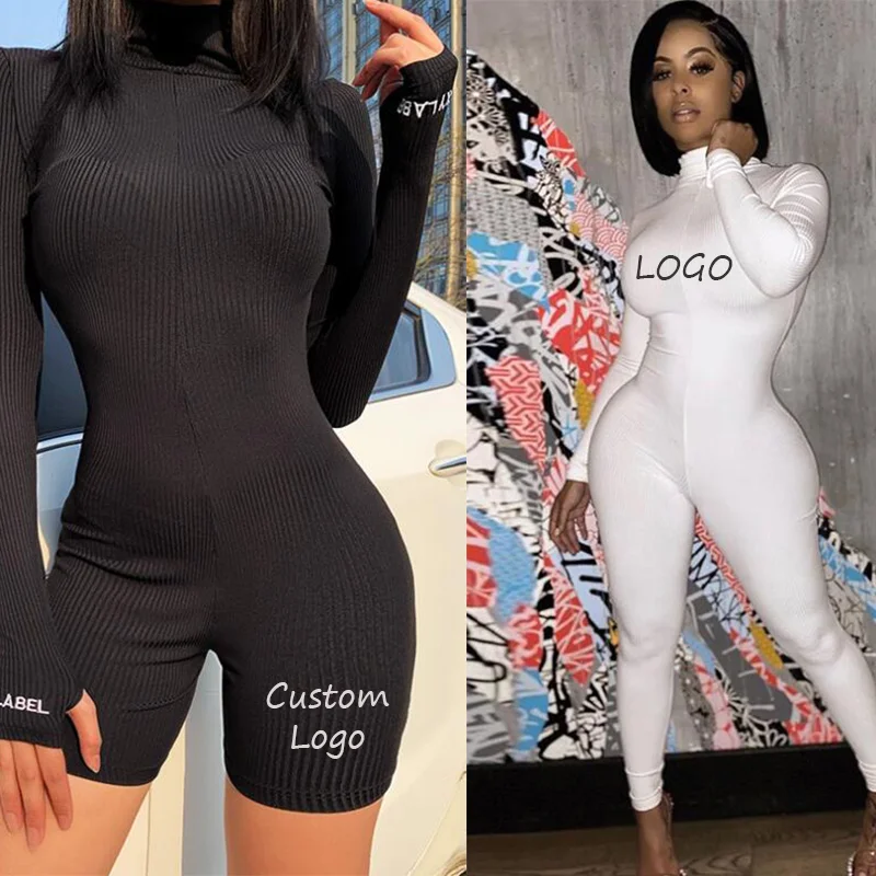 

Womens Fall Sexy Bodycon Long Sleeve Lucky Label Jumpsuit Spring One Piece Jumpsuits Women 2021