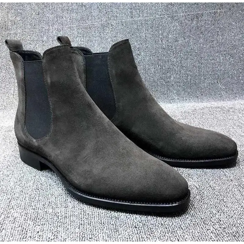 

large Size 2022 high quality suede Chelsea men's boots fashion winter boots