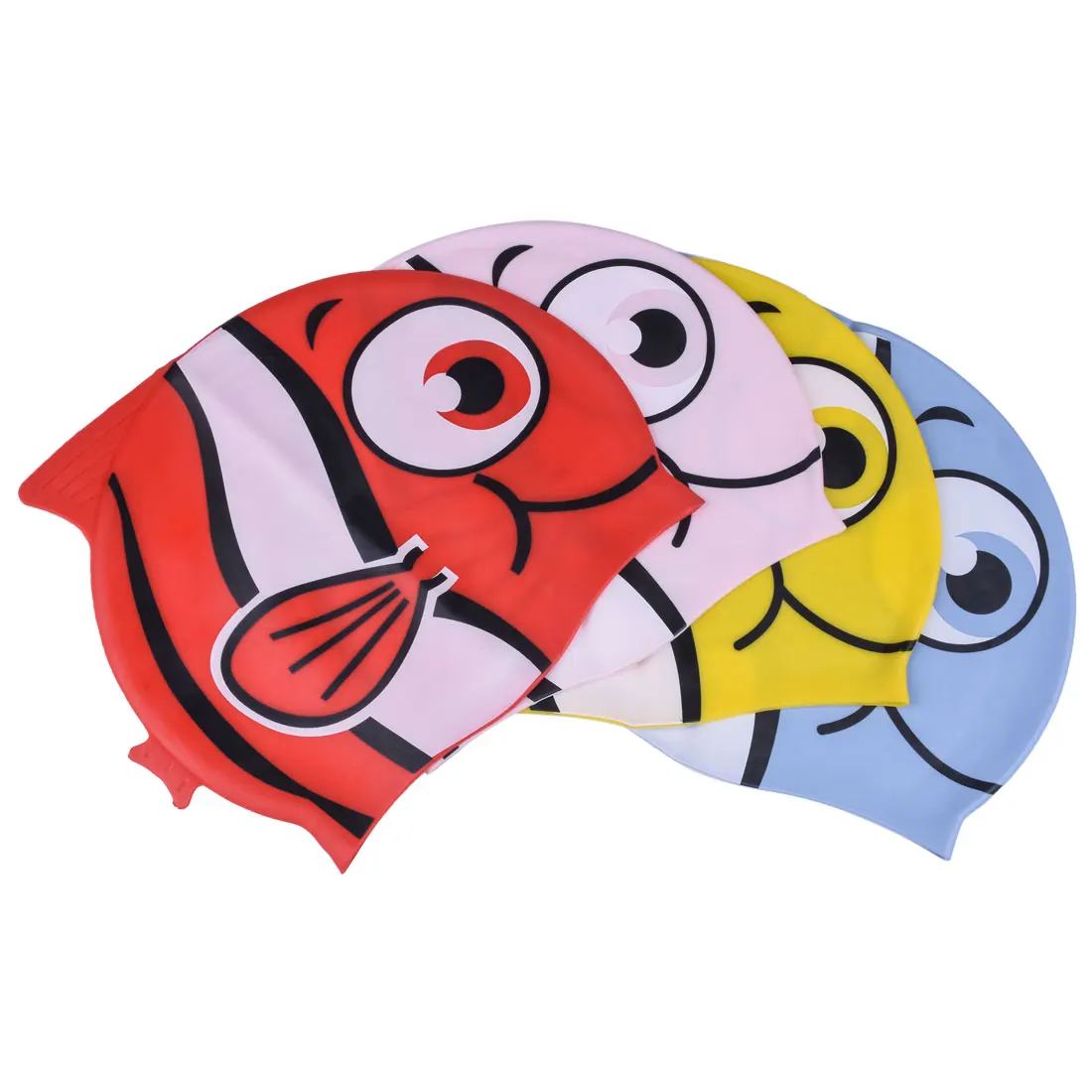 

Swimming Caps Kids Cartoon Waterproof Child Swim Pool Cap Ear Protect Silicone Diving Hat for Boy and Girl