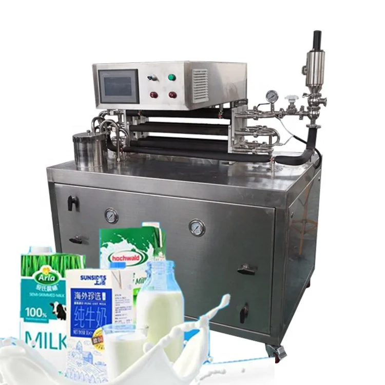 
Small experimental tea beverage sterilizer UHT ultra-high temperature tube sterilizer UHT fruit juice sterilization machine 