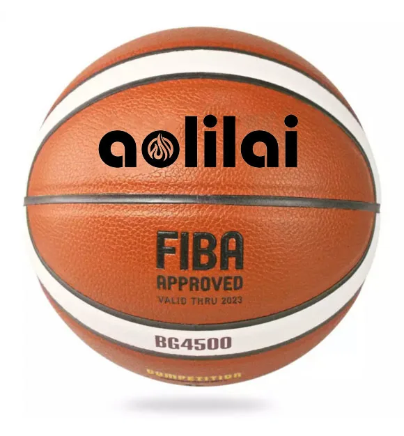 

PU laminated ball size 6 basketball AOLILAI GG6X basketball woman match training ball, Customize color
