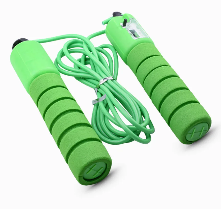 

Jump Electronic Counter 2.9m Adjustable Fast Speed Counting Skipping Rope Jumping Wire Workout Equipments Sponge handle