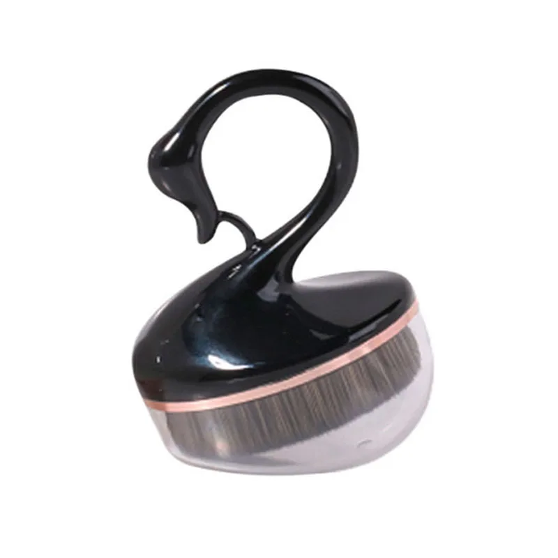 

New Arrival Little Swan Shape Nail Art Dust Brush Manicure Salon Fiber Soft Nail Cleaning Brush, As picture show