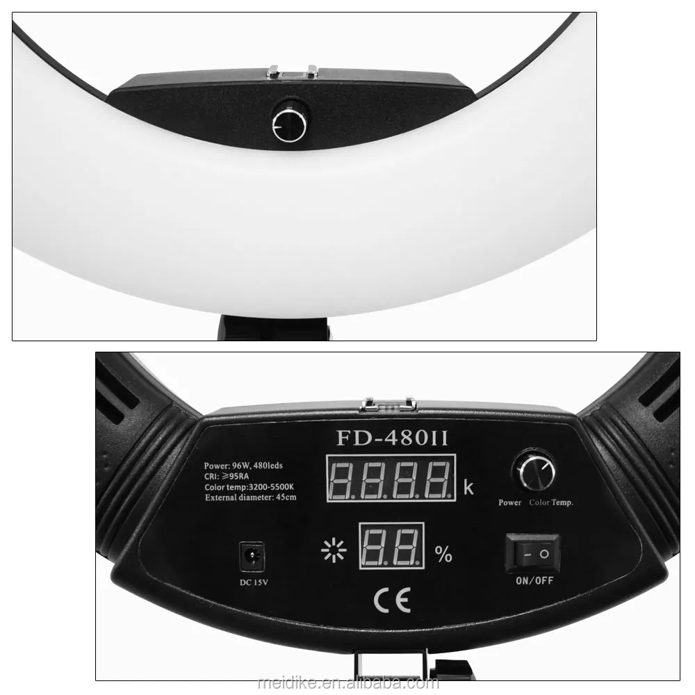 FD-480 digiital screen Photography selfie led ring makeup light 3200 5500K 96w