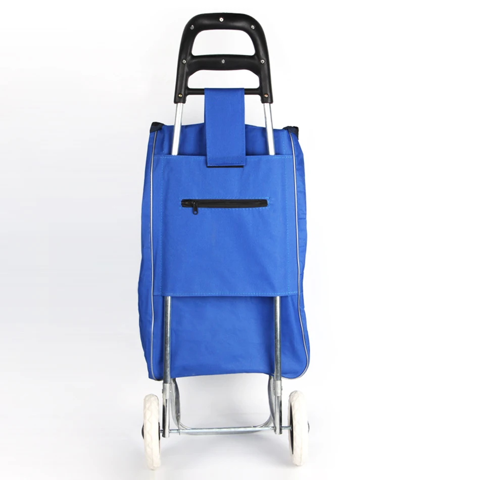 
Two Wheels Shopping Cart Folding Grocery Bag Trolley 