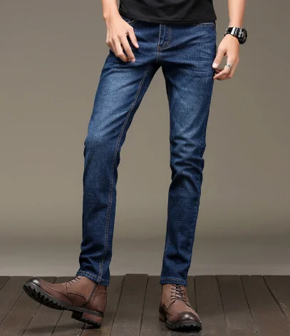 

Jeans Mens Wholesale Monkey Pants Cotton Elastane Classic Zipper Fly Indigo Blue Denim, Customized color