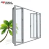 CSA NFRC AS2047 standard pella muti white internal tempered glass glazed partition aluminium folded door