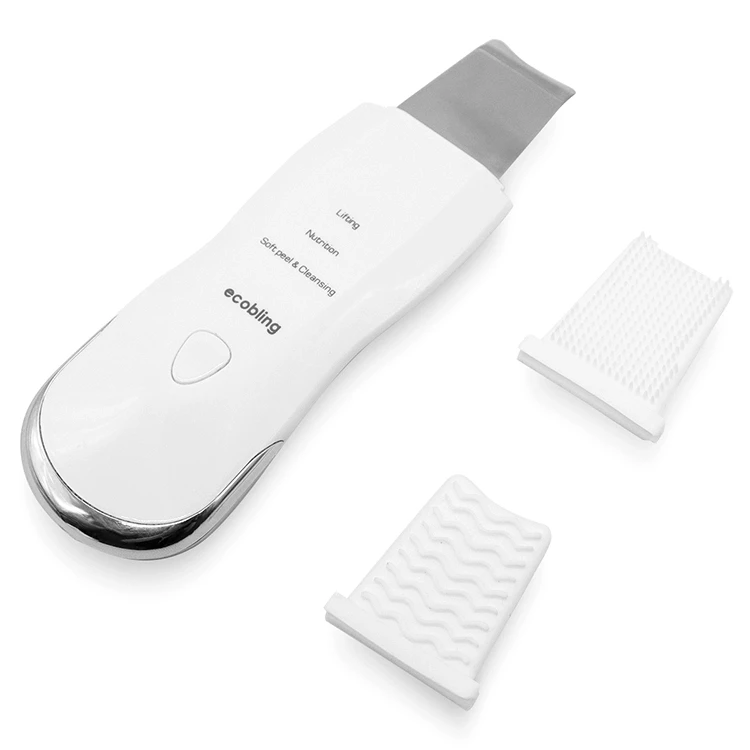 

Ultrasonic Scrubber Pore Cleaning Face Professional Dead Skin Ultrasound Vibrating Facial Spatula, White