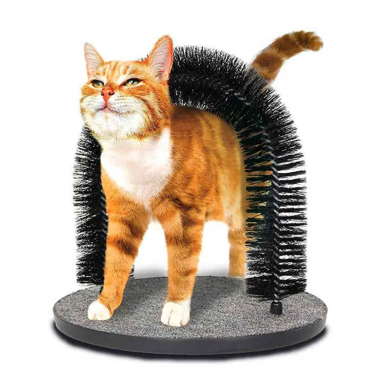 

Wholesale Speedypet New Designed Fun Massage Pet Scratcher Toy Cat Self Groomer Cat Arch Groomer, Black