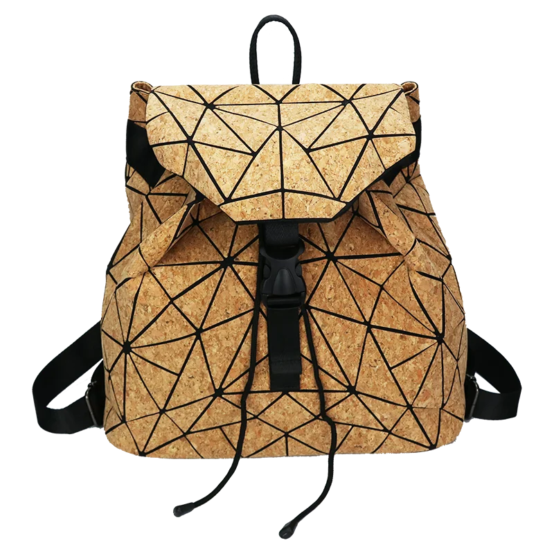 

Wholesale Trending Geometric designer cork backpacks famous Women, Beige