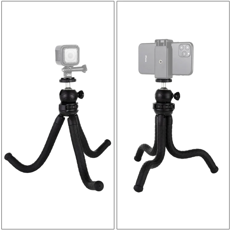

OEM Dropshipping PULUZ Portable Mini Octopus Flexible Mobile Phone Camera Tripod for Action SLR Cameras for GoPro