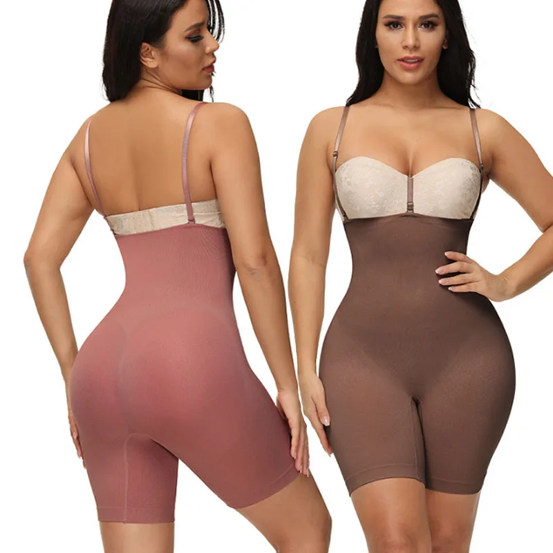 

High cost Cost-effecTummy Control Butt Lifter bodysuit seamless slimming women's shaper adjustable full shapewear with straps