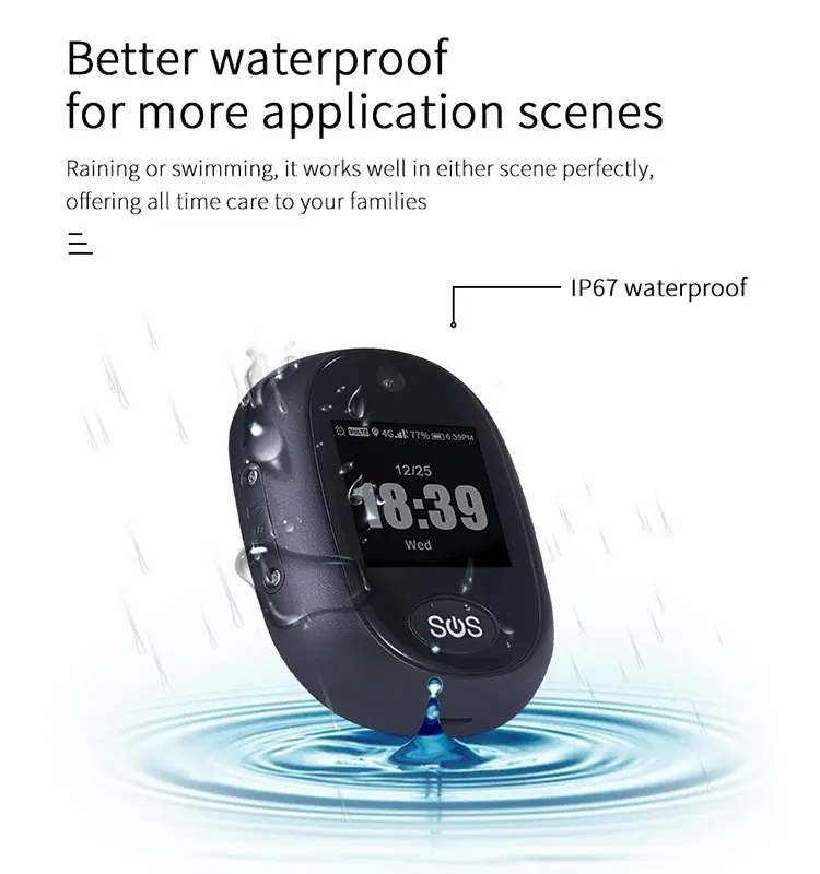 4g Sos Emergency Button Gps Tracking Device Hd Camera Screen Gps